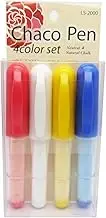 ZIGZAGSTORM 4 Color Chaco Chalk Liner Pens Style - Needle Felting Tool Chaco Chalk Marker Sewing Tools - White, Red, Blue, Yellow - 4-Color Chaco Pen