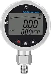 Digital Hydraulic Pressure Gauge, 400BAR 0‑40Mpa 5800PSI Pressure Manometer with G1/4 Connector, Digital Pressure Gauge with LCD Display, Base Entry Touch The Button