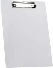 File Folder 10 Pcs Thickened A4 Folder with Stainless Steel Strong Clip Can Be Hung Board Clip Plastic Data Organization Folder for School, Office and Home File Expanding (Color : White)