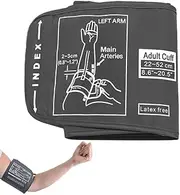 Blood Pressure Cuff, Upper Arm Blood Pressure Cuff, Blood Pressure Monitor, Upper Arm Large Cuff, 22-52 cm Cuff for Blood Pressure Monitors, Compatible with Most Blood Pressure Monitors