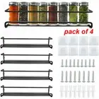 4X TIER SPICE HERB JAR RACK HOLDER TIER FOR KITCHEN DOOR CUPBOARD STORAGE / WALL