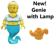 Lego Girl Genie Lamp Winking Head Silver Lipstick Crop Top Fringe Minfigure Set