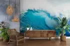 3D Wave Blue Landscape Wallpaper Wall Murals Removable Wallpaper 467