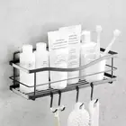 Shower Shelf - Self Adhesive Shower Caddy with 4 Hooks - No Drill Large Capac...