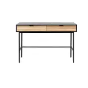 Larsson Home Office Writing Desk With 2 Drawers - Oak Black