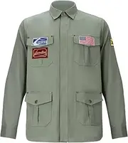 James Sunderland Cosplay Shirt Adult Men Long Sleeve Halloween Costume Top with Pockets and Patches