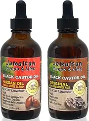 Jamaican Mango and Lime Original Black Castor Oil and Argan Black Castor Oil