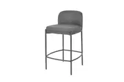 Raimon Furniture Primo Fabric Modern Kitchen Counter Bar Stool Metal Legs 67cm Charcoal