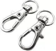 20 Nickle Plated 360° Metal Hooks Lobster Claw Clasps