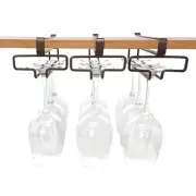 Bronze Wine Glass Holder under Cabinet, Hanging Stemware Rack under Shelf, No...