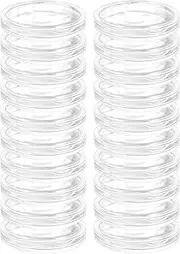 TEAONE Clear Coin Container, 20 PCS Plastic Round Coin Portable Holder for Coin Collection Supplies (40mm/1.57in)