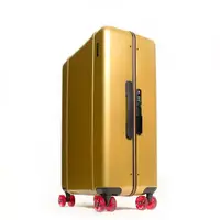 在飛比找momo購物網優惠-【Floyd】26吋行李箱 金色(鋁框箱)