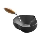 Hot Oil Pan Mini Frying Pan Iron with Handle Heat Resistant Pancake Pot Saucepan