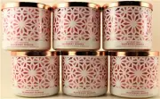 QTY 6 Bath & Body Works White Barn RASPBERY MIMOSA 3 Wick 14.5 Oz Scented Candle