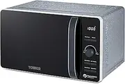 Tower T24031BLU Microwave, Ice Diamond Collection, Large 20 Litre Capacity with Digital Timer, 6 Power Levels and Pull Handle Door, 800 W, Steel, Blue