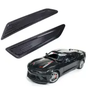 Black SS Style Bonnet Front Hood Vent Scoop Covers For 2016-2018 Chevy Camaro