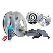 Rear Wheel Bearing Hub Assembly + Brake Rotor Pad Kit for Mazda CX-3 DK AWD