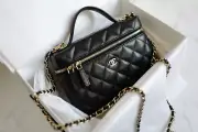 NEW Chanel Spring-Summer 2025 25P Long Chain Vanity Case L19 – Black Caviar GHW