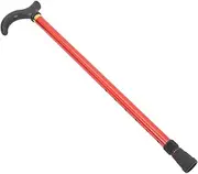 SHERCHPRY Aluminum Alloy Adjustable Walking Cane Section Walking Stick for Seniors with Slip Foot Pad Red Color Design for Enhanced Stability