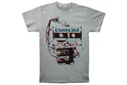 Eminem Unisex Adult Tape T-Shirt (Grey) - UTRO1472