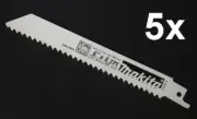 5 x MAKITA STRAIGHT BACK RECIPROCATING SAW BLADES 152mm (6") 6TPI 723058-A