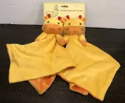 Beansprout Yellow Giraffe Security Blanket Baby Lovey Lot 2 bean sprout