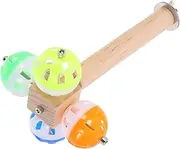 CORHAD Bird Perch Stand with Bell Durable Parrot Cage for Cockatiels and Birds Convenient Exercise and Present for Bird Lovers