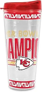 Rico Industries NFL Football Kansas City Chiefs 2024 Super Bowl LVIII Champions Double Wall 20oz Tritan Tumbler