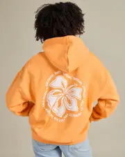 [Rip Curl] Rip Curl Women's Hibiscus Heritage Hoodie in Light Orange Size Large L Light Orange