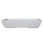 Northcote Pottery KEIDAI TERRAZZO BONSAI POT 39x19x8cm WHITE *Australian Brand