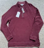 Men’s Tommy Bahama Red Reversible Quarter Zip Sweater Size M NWT