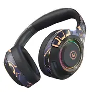 Bluetooth Headphone Wireless Headset Over The Ear High Fidelity Bass Stereo Detachable Microphone (Black)