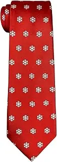 [Retreez] Christmas Snowflakes Pattern Woven Boy's Tie - 8-10 years