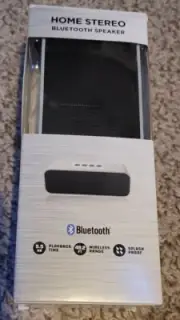 Home Stereo Bluetooth Speaker Rechargeable Gray Brand New!