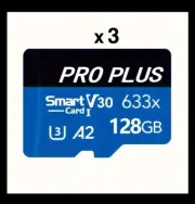 3 Packs- 128Gb High Speed SD Memory Card U3, A2, V30