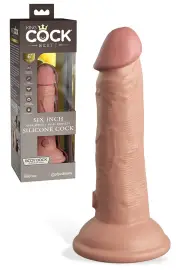 Pipedream King Cock Elite Dual Density Vibrating 6" Silicone Dildo