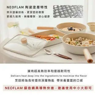 【NEOFLAM】韓國製FIKA 2.0鑄造平底鍋28CM-暗夜灰(IH、電磁爐適用)