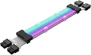 RGB Supply Cables, ATX Cable, Addressable RGB Extension Cable, ARGB GPU Supply Cable,Compatible Cable with Dual LED Light for High Supply