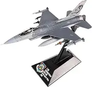 Replica Pre-Build Aircraf 1/144 Scale for Air Force F-16 Replica Fighter Simulation Metal Aircraft Model Livery Military Display Collection Collection Gift Display