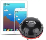 Fish Finder, Depth Finder Fish,Smart Sonar Sensor, Mobile Phone Bluetooth Connection Finder for Recreational Fishing from Dock, Shore Or Bank Compatible with Android and iOS (Color : Black)