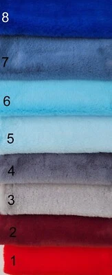 1cm soft faux fur fabric for crafts and miniature teddy bear making.Blues (D).