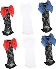 [SHERCHPRY] 3 Pairs Bowknot Fishnet Socks Lolita Style Japanese Bowknot Net Socks for Girls