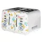 Laura Ashley Elveden Electric 4-Slice Bread Toaster 1850W Food Kitchen White