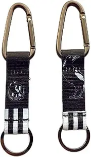 AFL Carabiner Key Ring - Collingwood Magpies - Keyring - Clip and Ring