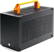 K49-BL Mini ITX Case - 8.3L Small Form Factor, Supports GPU up to 300mm, CPU Cooler up to 69mm, SFX PSU, USB 3.0 & Type-C Front I/O, Includes Acrylic Side Panel & Carrying Handles