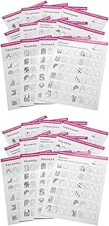 Outanaya Manicure Practice Book 2 Sets 12 White Cards Each Nail Art Training Design Supplies