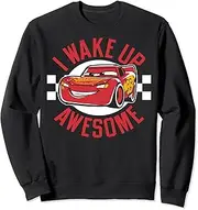 [Disney] Pixar Cars 3 Lightning McQueen I Wake Up Awesome Sweatshirt