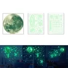 Glow in The Dark Star Moon Decals Space Wall Stickers for Astronaut Lovers
