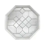23.25 in. x 23.25 in. Decorative Glass Fixed Octagon Geometric Vinyl Window