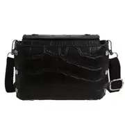 Crocodile Pattern Mini Messenger Bag Women PU Leather Retro Rivet Handbag Classic Ladies Shopping Purse